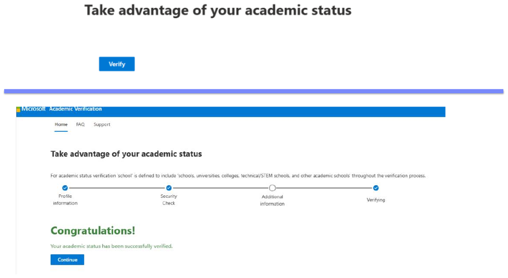 Congratulations, academic status verified